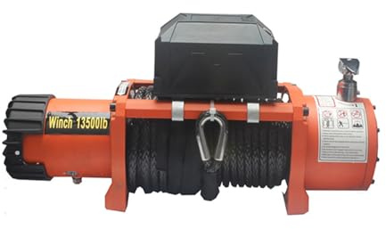 12V 24V 13500lbs Véhicule Tout-terrain Modification Sauvetage Auto-sauvetage Treuil Électrique Palan Petite Grue 24m Longueur Câble Métallique Capacité De Charge éLevéE