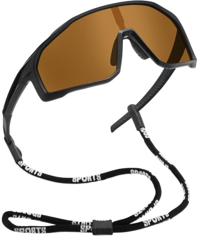 Joopin Wrap-around Sonnenbrille Herren Polarisiert Fahrradbrille UV400 | Einzelstück-Linsendesign, übergroße, TR90, Winddicht, Sportbrille, Sportsonnenbrille, Radsportbrille, Schnelle Brille