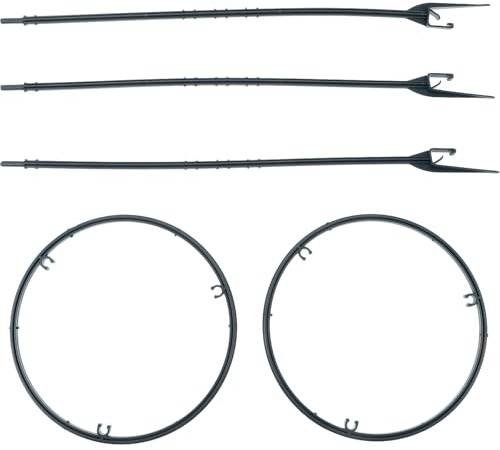 Housoutil Support pour Plantes Grimpantes en Pot Intérieur – Étagère Plastique 3 Tiges 2 Cercles 20 Cm – Treillis Jardin Robuste pour Fleurs, Légumes et Orchidées – Protection Vent et Pluie
