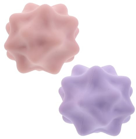 CORHAD 2 Bolas de Masaje para Fascia Plantar y Músculos, de Silicona Púas para Aliviar la Fatiga, Compactas Fitness y Viaje