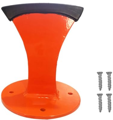 Helilyco Manueller Holzspalter für Outdoor-Camping-Kamine, 102 mm Metallklinge, Holzspaltwerkzeug mit runden Befestigungslöchern, Schwarz / Orange