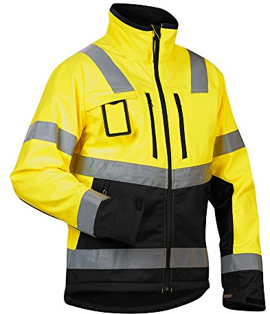 Blåkläder Workwear Warnschutz Softshelljacke 4900, 3XL, gelb/schwarz, 1 Stück, 67-49002517-3399-3XL