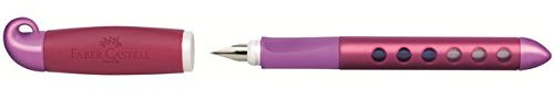 Faber-Castell 149846 1pièce (S) Füllfederhalter – Iridium Füllfederhalter (Stahl Cherry, Cherry, Rechtshänder, 1 PC (S))
