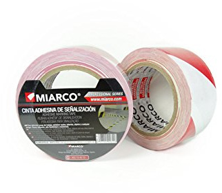 MIARCO 4611 - Cinta Señalización PVC Blanca/Roja 50mm x 33m