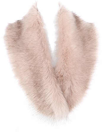 Saferin Damen Winter Schal Fuchspelz Kragen Pelzkragen (Rosa)