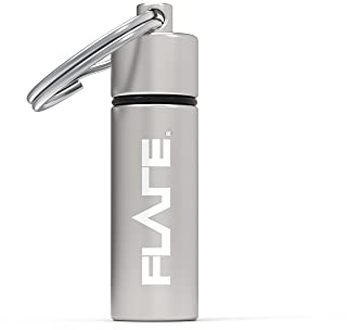 Flare Audio Capsule Silver - Tough Lightweight Aluminium, Water-Proof, Keychain