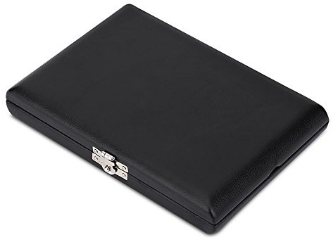 Oboe Blattbox, Holz-PU-Leder Aufbewahrung für 12 Oboenblätter mit Platz für 10-20-teilige Sets, professionelles Zubehör für Musiker, Orchester und Übungsstunden