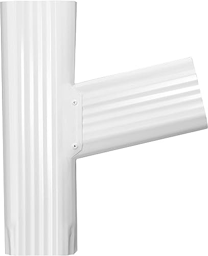 VYH Gutter Y Downspout Connector 2x3 Standard right High Gloss White