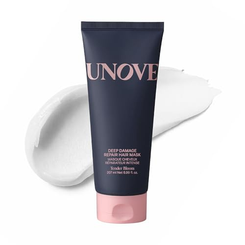 UNOVE Deep Damage Repair Hair Mask - Protein Hair Treatment & Hair Mask for Damaged Hair | Deep Conditioning & Keratin Hair Mask for Dry, Frizzy Hair | Korean Hair Care | Tender Bloom, 7 fl oz
