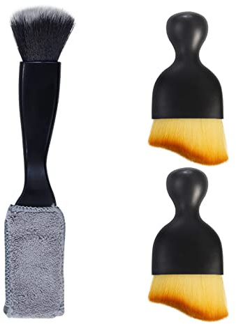 Yungeln 3 PCS Car Interior Detail Dust Brush,Soft Car Interior Detailing Kit Tools,Dash Duster Brush for Auto,Truck,SUV,RV Interior Cleaning
