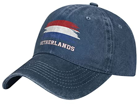 501 Damen Herren Distressed Basecap Niederländische Flagge Niederländischer Holland Baseballmütze Verstellbar Trucker Kappe Baumwolle Angeln Hüte Für Laufen Kletter Reisen