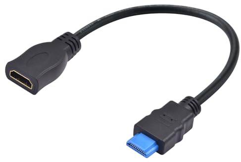 Duttek 4K HDMI Cable 30CM, câble HDMI mâle vers Femelle, Prend en Charge 4K@60 Hz, Arc, HDR, 3D, Compatible avec TV, Blu-Ray, PS4/5, Xbox, projecteur, PC, Ordinateur Portable