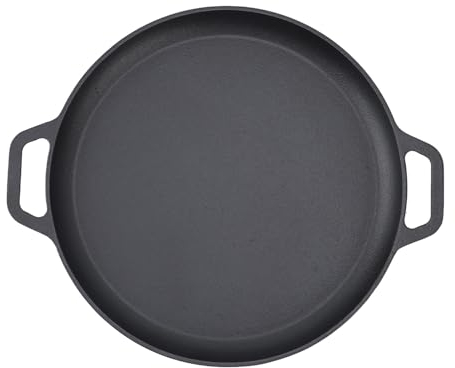 Tnfeeon Padella Piatta per Pancake Padelle per Crêpe Antiaderente Riscaldamento Uniforme Padella Piatta per Pancake in Ghisa Addensata per Cucina (30 cm)