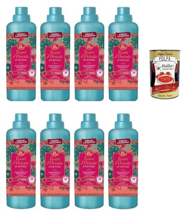 Italian Gourmet Tesori Italian Gourmet Ammorbidente Ayurveda Weichspüler 8 | Konzentrat für 38 lavaggi, profumo avvolgente, biancheria morbida e Wäsche, Gesamtnettogewicht 6,08 L + Kostenlos Polpa 400g