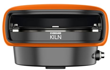 Everdure KILN Four à pizza innovant et compact pour pizza italienne ou tartes flambées, pierre à pizza rotative, 2 brûleurs (en forme de U et booster), prêt à l'emploi en 15 minutes, couleur terre