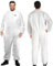 YIBER Hazmat Suit Disposable Overalls | Heavy Duty Full Body Painters Coveralls in 7 Sizes with Multiple Specifications for Men & Women Without Hood - Breathable & Water-Resistant