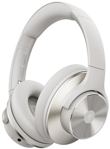 OneOdio A10 Casque Bluetooth sans Fil à Réduction de Bruit Active Hybride à Multi Mode 62 Heures Extra Bass, Casque Audio, Filaire Mode,Voyage, Connexion à 2 Appareils Gris ARG