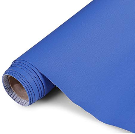 MEIYIYA Kunstlederstoff 160cm Breit Kuhfell Optik Leder Polsterstoff Bezugsstoff für Autositze, Sofa, Möbel, Basteln, DIY Projekte (Size : 160x100cm, Color : Blue a)(1.6X8m)