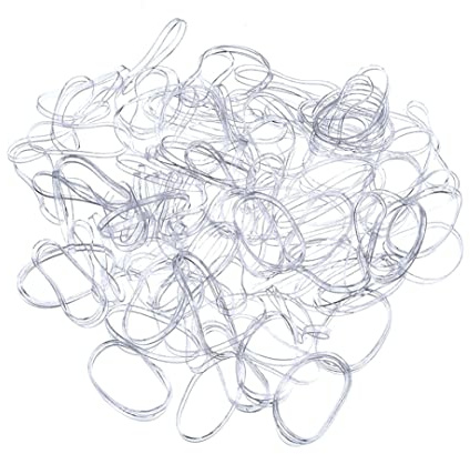 250 PCS Clear Hair Elastics Transparent Clear Hair Bands Multifunctional Small Rubber Ties for Girls