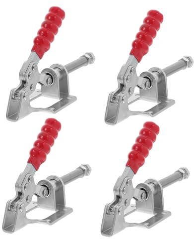 Gadpiparty 4stücke Hochleistungs-kniehebelklemme Schnellspann-druck-zugklemme Für Holzbearbeitung Schweißklemme Aus Eisen Und Stahl Mit Push-pull-funktion Für Metall Und Elektronik
