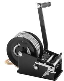 Treuil manuel Treuil de frein robuste, capacité de 3500lb, avec corde de 10 m, treuil manuel de levage par Traction, pour vtt, bateaux, remorques Treuil manuel avec sangle