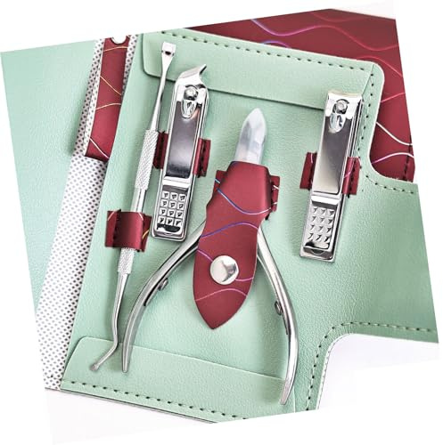 Cortador de cutículas con empujador de cutículas, herramienta profesional de manicura y pedicura, juego de pinzas para uñas