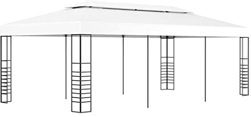 Articolo-Gazebo Tendone 6x3 m Bianco,Prato & Giardino,Vita all'aperto,Strutture esterne,Tettoie e gazebo