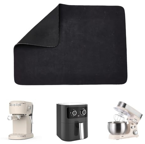 NICENEEDED 11.8 x 15.4 Kitcken Small Appliance Sliders, 360 degree Rotating Sliding Tray, Rubber Heat Resistant Mat for Espresso Machine Food Processor