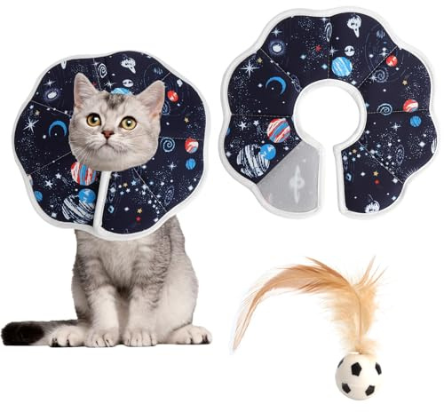 KQDRAVINE Halskrause Katze Weich S, Katzenkragen Leckschutz für Kitten und Kleine Katzen, 1,8–4,5 kg, Bequemer Halskragen Katze nach OP