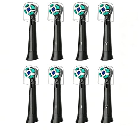8er IO Sanfte Reinigung Aufsteckbürsten Kompatibel mit Oral B iO Elektrischen Zahnbürstea, Sensitiv IO Zahnbürste Aufsätze Geeignet für Oral B iO 2/3/4/5/6/7/8/9/10(Blau)