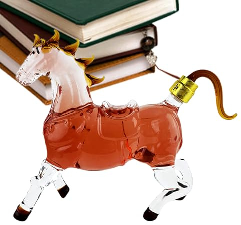 horse decanter setS - 1000ml Animal Liquor Dispenser, Horse Shaped Glass DecanTter, HorsEe Design Whiskey Bottle, HORSEE Whiskey Bottle for VALENTINESDAY, Decanter FOR Boyfriend Husbands Couple