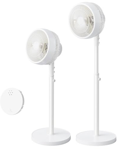 ROVSUN Ventilatore a Piedi, Circolatore d'Aria Potente, 3 Velocità, Oscillazione 60°+30°, Altezza Regolabile 83-106 cm, con Scatola Profumo, Ideale per Casa, Soggiorno, Camera, Ufficio, Meccanico