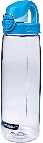 Nalgene Kinder Trinkflasche oTF, Transparent/Deckel Blau-Hellblau., 0,7 l