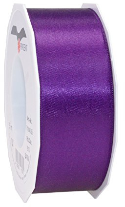 Präsent - Cinta de satén Violeta de 40 mm de Ancho, 25 m de Largo