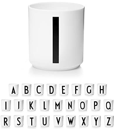 Design Letters Porzellan Kaffeetassen A-Z | Weiße Tassen für Weihnachten, Weihnachtsgeschenke Kleinigkeiten, Weihnachtsgeschenke für Frauen, Männer | Kaffeebecher | Tasse Personalisiert | 250 Ml