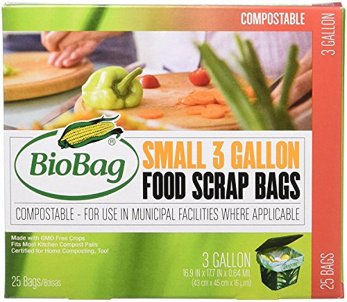 BioBag Lot de 3 sachets de déchets alimentaires compostables 25 ct