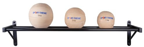 Sport-Thieme Medizinball-Wandablage | Bälle verstauen leicht gemacht | Leichte Montage, Stabil | (LxBxH): 154x33x31 cm | Gewicht: ca. 10 kg | Belastbar bis 150 kg