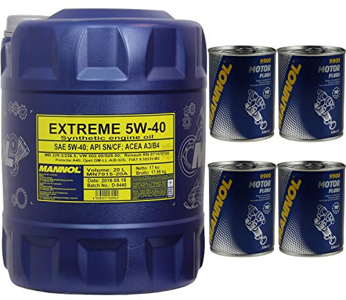 Mannol Extreme MN7915-20 Huile de rinçage moteur Flush 5W-40 API SN/CF 20 l