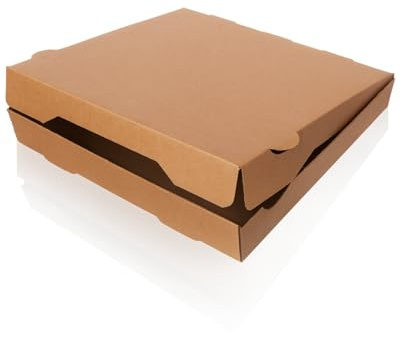 Blanc HYGIENIC Pizzakartons 36 × 36 cm aus Kraftkarton – 100 Stück | Kraftkarton, 36 × 36 cm, unbedruckt, stabil und kompostierbar, für Pizza und Flammkuchen, 100 Stück