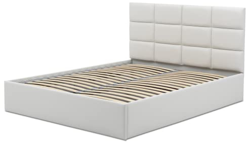 Polsterbett Tores 140x200 mit Bettkasten! Doppelbett mit Lattenrost! Best Stauraumbett! (Soft 17)