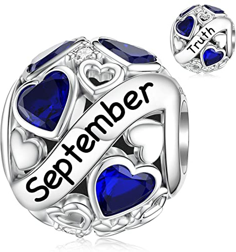SEVENWELL Geburtsstein Charms for Pandora Charm Silber Geburtstag Bead