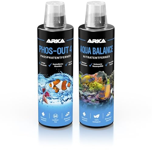 Microbe-Lift® - Phos-Out 4 | Flüssiger Phosphat-Entferner für jedes Meerwasser & Süßwasser Aquarium.473ml & Aqua Balance - reinigt das Aquarium, reduziert die Anzahl der Wasserwechsel,473ml