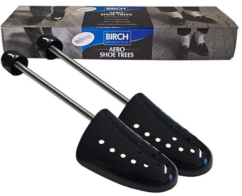 BIRCH Aero Shoe Trees Black Shoe Trees Spring Tight | For Men Women Size Shoes | Plastic Made with Aero Airflow, Moisture Absorption, Air Circulation, Odour Prevention (Women UK 3 - UK 8)