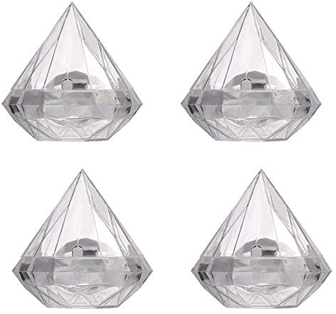 Dellx 12 STÜCKE Transparente Form Pralinenschachtel Hochzeit Bevorzugung Geschenkboxen Party Box Klar Kunststoff Behälter Wohnkultur Geschenk: