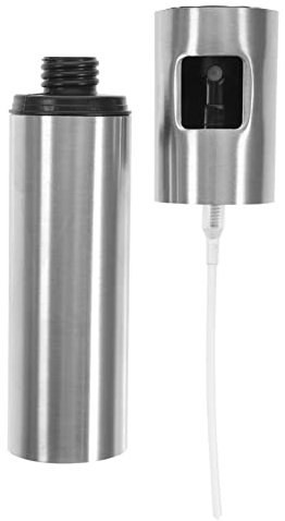 Happyyami 1pc Stainless Steel Oil Sprayer Leakproof Roasting Oil Bottle for Cooking Baking Bbq and Salad Dressing Press Type for Healthier Diet