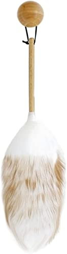 RAKUTE Set Piumino for spolverino Piumino for spolverino Bianco Piumino for spolverino di Lana Pulizia della casa Manufatto Spazzacenere Pennello Maniglia Interna Spolverini Spazzole