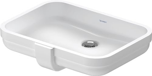 Lavabo encastrado Duravit Soleil by Starck, 525x405mm, con rebosadero, sin grifería, 039749, Color: blanco