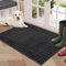 BEQHAUSE Door Mat Indoor 60x90cm, Super Absorbent Dirt Trapper Front Doormats Machine Washable TPR Non-Slip Entrance Inside Floor Mats Rug for Entryway (Dark Grey)