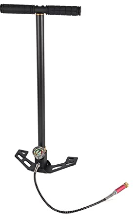 Handdäckpump, rostfritt stål, högtryck, handpump, PCP 0-6000psi, 3-steg, högtrycksluftpump, vikbar cykel, luftpump, stående pump av volframstål, för luftpistol båtdäck, kajaks bildäck