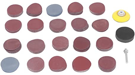 Kit de Polissage de Papier de Verre floqué de 203 Pièces de 50 Mm avec Disque de Meulage, Excellent Revêtement, pour le Nettoyage et le Polissage des Coins, Largement utilisé